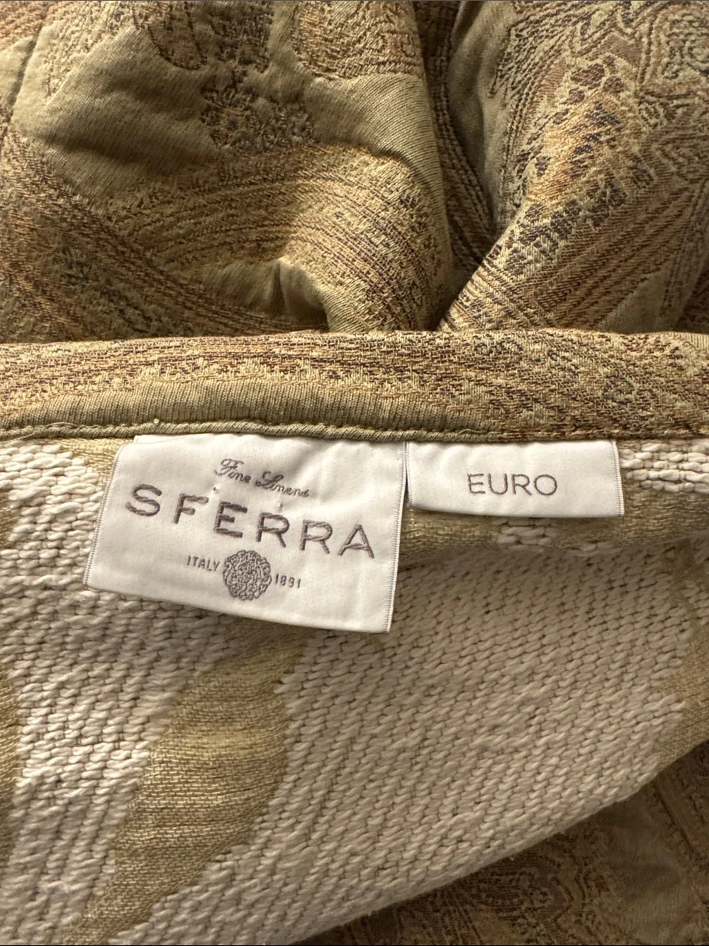 3 Sferra Euro Jacquard pillow shams